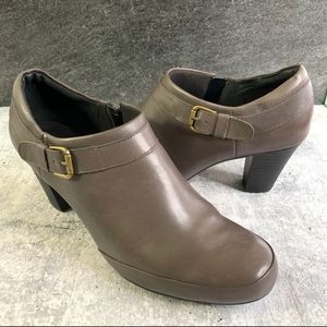 Clarks Bendables Grey Zip Bootie US 12